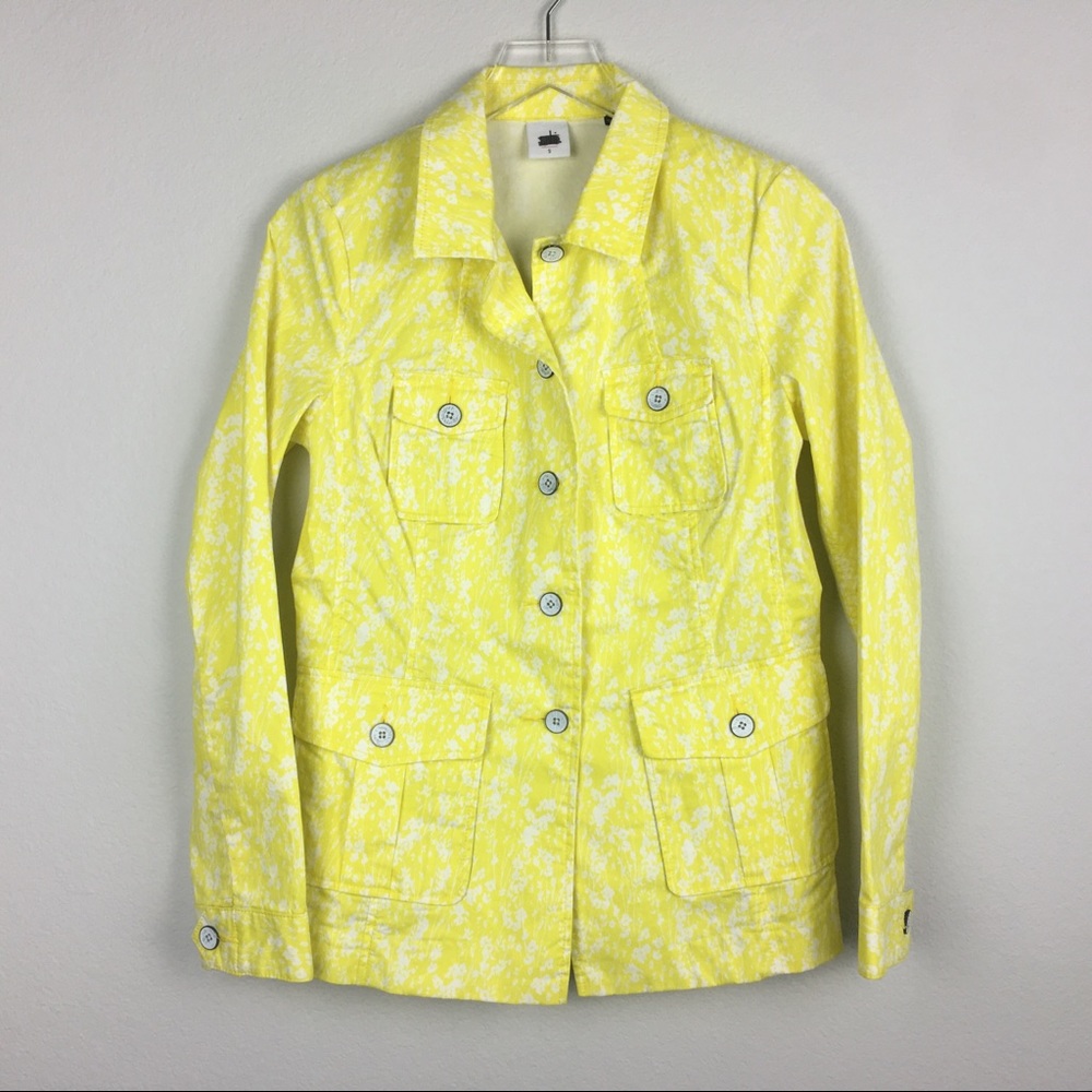 CAbi | Yellow Field Floral Jacket | Size Small